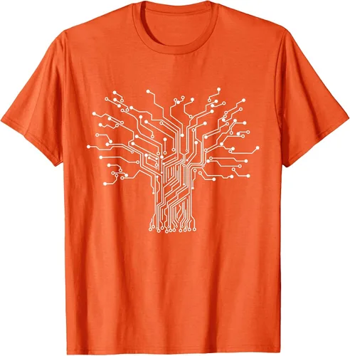 Vista 11 de Electronics Technician Binary Tree - Electrical Engineer T-Shirt Asphalt Grey