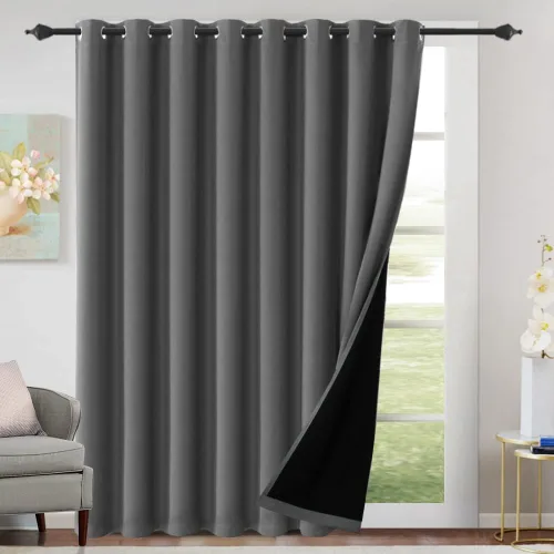 Vista 17 de H.VERSAILTEX Cortinas 100% de opacidad con aislamiento térmico, cortinas opacas completas para sala de estar, cortinas de ventana de eficiencia