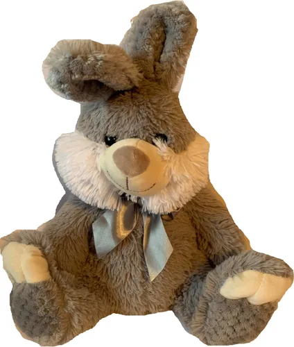 Vista 4 de Aunt Sandy's Sewing Animal de peluche con peso, conejo jumbo, búho, nutria, perezoso o pato con 10 libras, amigo de peluche lavable, pollito, conejo