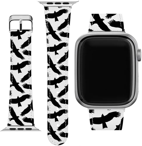 Vista 12 de Correa de muñeca compatible con Apple Watch Series 7/6/5/4/3/2/1/SE y funda de teléfono a juego con estampado rosa, correa de dinosaurios