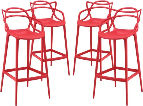 Vista 7 de Modway Enredado moderno moldeado plástico dos sillas de comedor en verde
