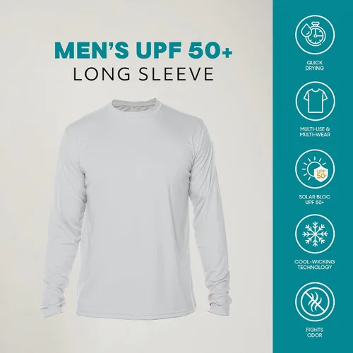 Vista 3 de Vapor Apparel Camiseta de fútbol de Estados Unidos con protección solar UPF 50+ para hombre, para deportes y estilo de vida al aire libre