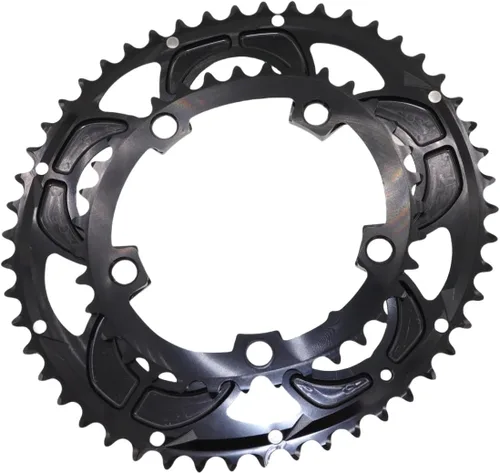 Vista 9 de Plato para bicicleta de carretera 110BCD doble plato 5 brazos redondo ovalado 2X 50T 34T 35T 53T 39T 52T 36T Gravel para Sram Red Rival S350 S900