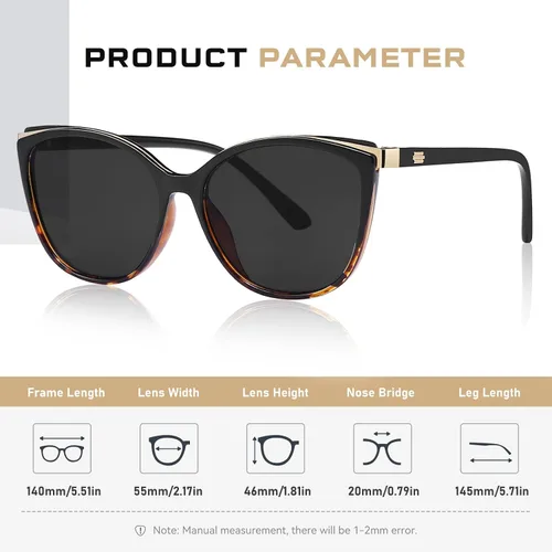 Vista 9 de Gafas de sol de moda ojo de gato para las mujeres moda Cateye UV400 protección gafas CL22017
