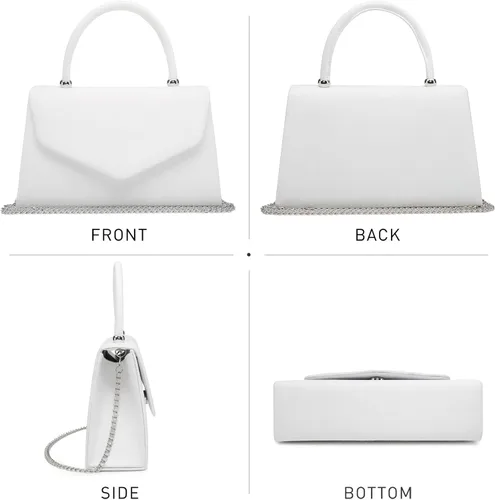 Vista 109 de Dasein Bolso de noche para mujer, embragues de fiesta, bolsos de boda, cóctel, baile de graduación, bolsos con purpurina esmerilada