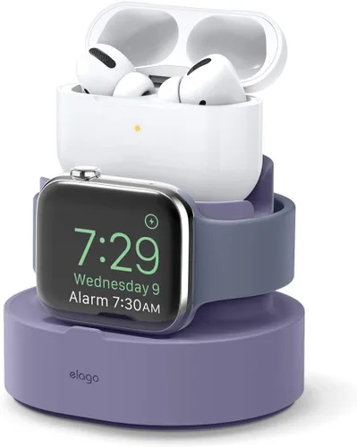 Vista 10 de elago Estación de carga 2 en 1 para productos Apple, diseñada para AirPods, AirPods Pro, iPhone, Apple Watch [cables no incluidos] (blanco clásico)