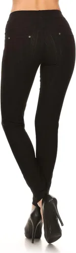 Vista 3 de Leggings Depot de mezcla de algodón de alta calidad elástico con 2 bolsillos