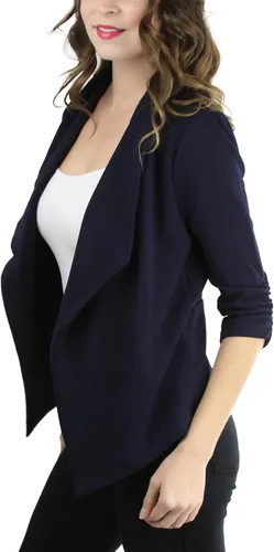 Vista 27 de ToBeInStyle Blazers de manga larga con cremallera y botones para mujer