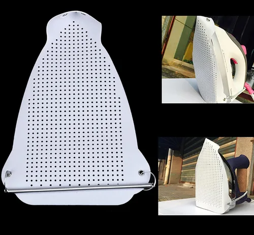 Vista 6 de FQTANJU 2 piezas de funda para zapatos de planchado, accesorios de planchado, suela de hierro, herramienta de asistente de hierro eléctrico