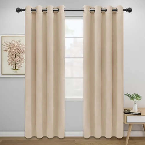 Vista 288 de Easy-Going - Cortinas opacas para dormitorio, aislamiento térmico sólido con ojales, cortinas de ventana para reducción de ruido, cortinas