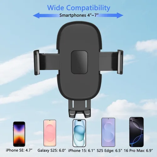 Vista 7 de Universal Car Vent Phone Holder for iPhone 17 Pro Max and More,30PCS 2026 Upgraded Clip, Triangular Stable Structure, 360° Rotation Adjustable