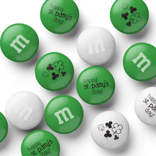 Vista 2 de M&M'S - Caramelo de chocolate con leche del día de San Patricio, bolsa resellable a granel de 2 libras