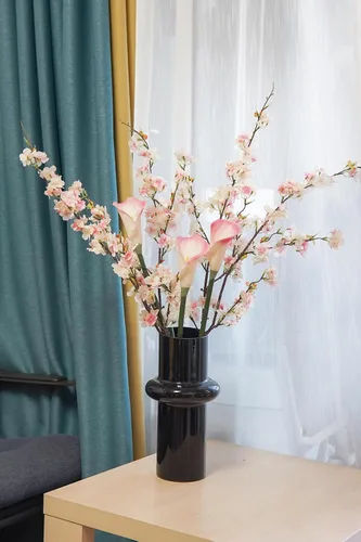Vista 3 de Cherry Blossom - 4 flores artificiales de tallo largo