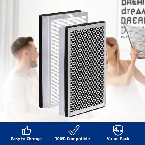Vista 4 de Filtro de repuesto para purificador de aire 25: compatible con purificador de aire de la serie MA 25 S1/W1/B1, prefiltro 3 en 1, filtro HEPA