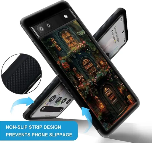 Vista 44 de Compatible con Google Pixel 4A 5G Mobile Case Creative Acrylic Panel trasero Silicona Protección Grip especialmente diseñado para Google Pixel 4A 5G
