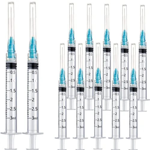 Vista 6 de Paquete de 100 jeringas de plástico desechables de 0.0 fl oz y 1 cc con 25 Ga, paquete estéril individualmente