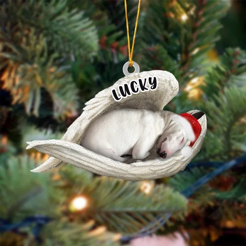 Vista 11 de Ángel durmiente de Afghan Hound para Navidad, adorno personalizado con el nombre del perro, adorno de Navidad personalizado para amantes de perros