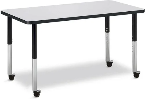 Vista 30 de Jonti-Craft Berries 6478JCM180 - Mesa de actividades rectangular, altura M (20-31 pulgadas de altura ajustable, móvil), 24 x 36 pulgadas