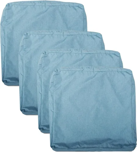 Vista 26 de Fundas de Cojines para Asientos de Patio, Fundas Deslizantes Lavables de Repuesto, Funda Impermeable para Cojín de Almohada de Silla de Muebles