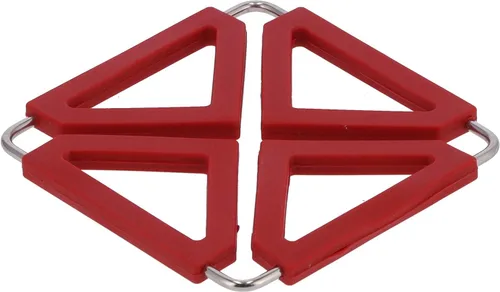 Vista 2 de Silicone Trivet Mat, Heat Non Slip Pad, Expandable Foldable (Red)
