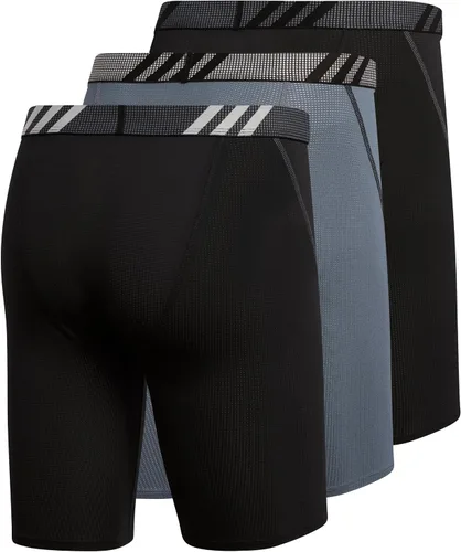 Vista 5 de adidas Calzoncillos tipo bóxer largos de malla para hombre (paquete de 3)