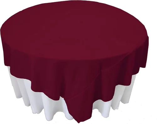 Vista 106 de LA Linen. Mantel cuadrado de popelina de poliéster