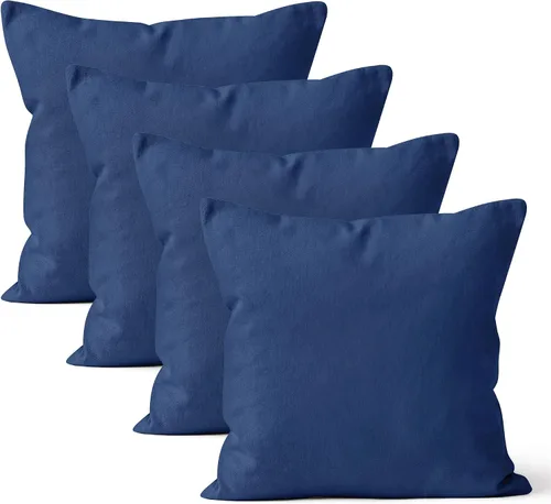 Vista 75 de Encasa XO Juego de 2 fundas de almohada de 12 x 12 pulgadas, color beige, sin rellenos, fundas de almohada de algodón para sala de estar, cama