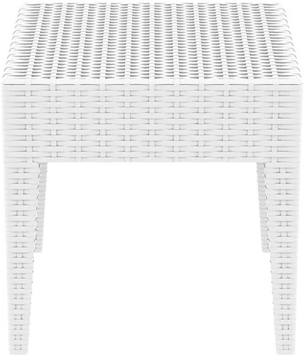Vista 3 de Miami Square resina de mesa auxiliar (18" H x 18" W x 18" D), color blanco