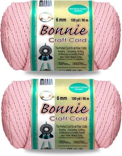 Vista 15 de Pepperell Bonnie - Cordón de macramé trenzado 6 mm x 91.4 m Almendra (Paquete de 2) Cordón de polipropileno retorcido para manualidades DIY