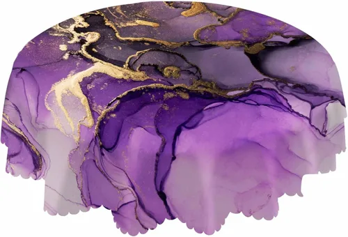 Vista 13 de AOYEGO Mantel redondo marrón con estampado de animales, 60 pulgadas, textura de piel de jirafa, forma irregular, mantel de poliéster para decoración
