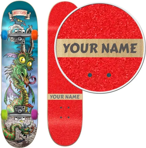 Vista 7 de Patineta personalizada SkateXS para principiantes Dragon Street