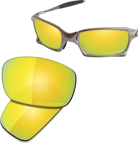 Vista 2 de SAUCER Lentes de repuesto prémium y kits de goma para gafas de sol Oakley X Squared OO6011 Alta definición: oro de 24 quilates.