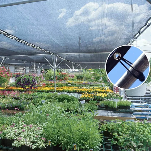 Vista 5 de Agfabric 40% protector solar con ojales para jardín y patio, 6 x 20 pies, color negro