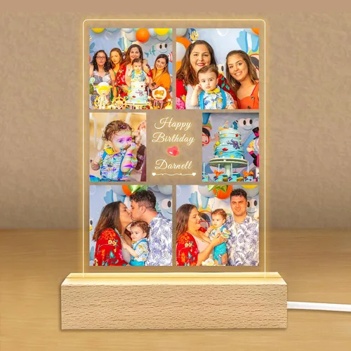 Vista 13 de Regalos de fotos personalizados para novio, novia, mujer, pareja, marcos de fotos personalizados, placa acrílica, luz nocturna para mejor amigo
