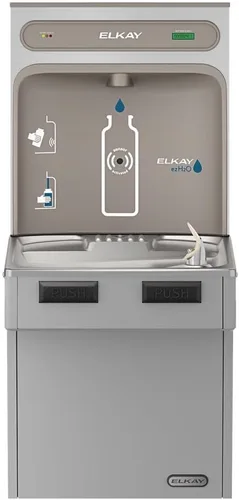 Vista 2 de Elkay EZH2O Estación de llenado de botellas con enfriador ADA individual, filtrado 8 GPH gris claro