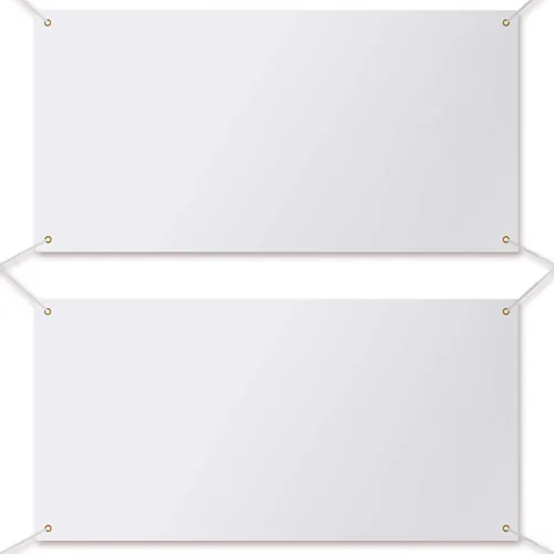 Vista 8 de Cartel grande de 2 pancartas grandes de tela Oxford de poliéster con cuerda para pared interior y exterior, letrero fácil de colgar, letrero de Negro