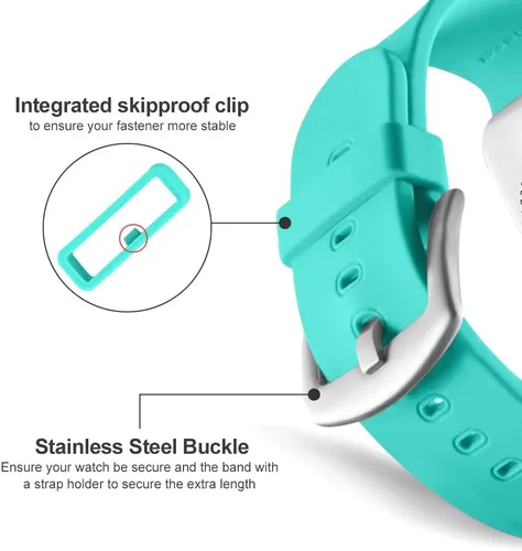Vista 4 de Compatible con Apple Watch Band de 1.496 in 1.575 in 1.614 in 1.654 in 1.732 in 1.772 in 1.929 in, correa deportiva de silicona suave de repuesto