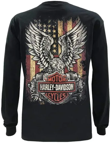 Vista 2 de Harley-Davidson - Camisa de manga larga para hombre, color negro