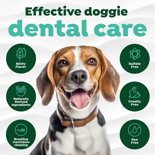 Vista 4 de TropiClean Fresh Breath - Kit de cepillado de dientes para perros pequeños/medianos