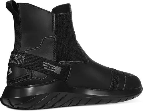 Vista 8 de Soulsfeng Zapatillas de deporte altas de moda zapatos reflectantes de cuero empalme ligero antideslizante zapatos para caminar