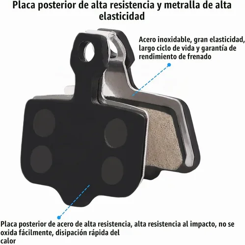 Vista 3 de 4 pares de pastillas de freno de disco para bicicleta, compatibles
