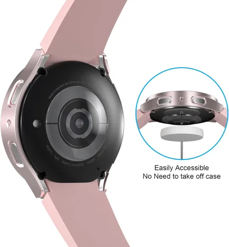 Vista 3 de [Paquete de 5+5] Funda protectora de pantalla para Galaxy Watch 7 de 40 mm, cubierta protectora impermeable + protector de pantalla de vidrio