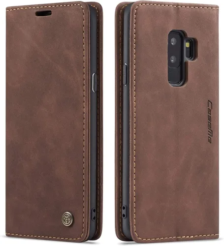 Vista 12 de Funda para Samsung Galaxy S9, Samsung Galaxy S9, funda tipo cartera, soporte magnético, funda protectora de piel retro con tapa para identificación