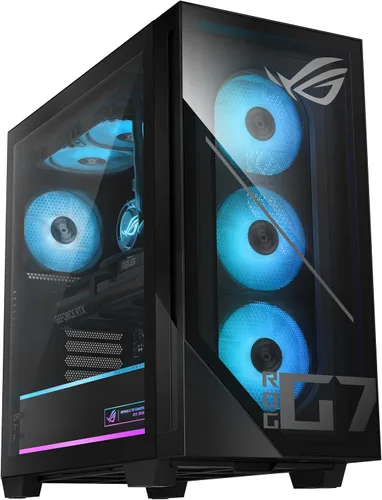 Vista 11 de ASUS ROG G700 (2025) PC de escritorio para juegos, procesador Intel® Core™ Ultra 7 265KF, NVIDIA® GeForce RTX™ 5070, SSD M.2 NVMe™ PCIe® 4 de 1 TB