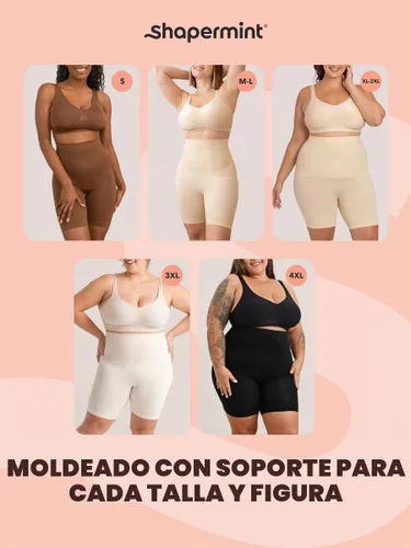 Vista 6 de EMPETUA Shapermint - Shorts moldeadores de cintura alta, para control del abdomen, tallas de S a Plus
