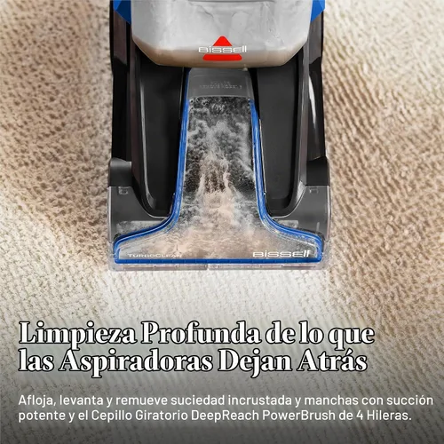 Vista 4 de Bissell TurboClean, Aspiradora Vertical de Alfombras, Pro Max Limpieza y Protección + Fórmula Oxy Eliminadora de Orina Incluida, 3952 Fórmula Pro