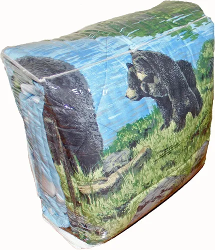 Vista 7 de Rustic Cabin Lodge - Juego de edredón de 8 piezas con sábanas (cama en una bolsa) (tamaño matrimonial)