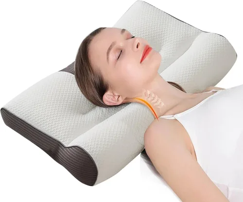 Vista 3 de Almohada cómoda de apoyo cervical para mejorar el sueño, almohada cervical mejorada 2025 mejorada para mejorar el sueño cervical para dormir