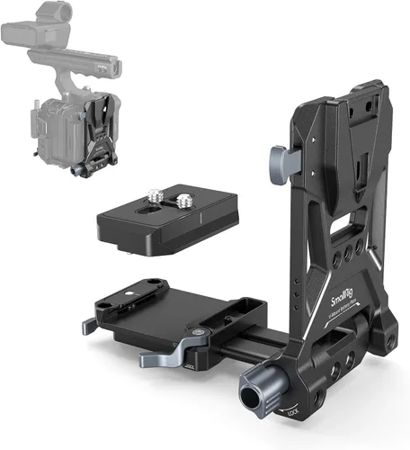 Vista 11 de SmallRig Placa de batería de montaje en V con doble placa de liberación rápida para Arca, almohadilla de pecho QR, varillas de 0.591 in, placa