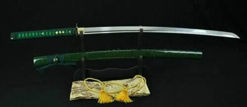 Vista 8 de Espada samurái japonesa de 41 pulgadas, hoja de espiga completa, muy afilada